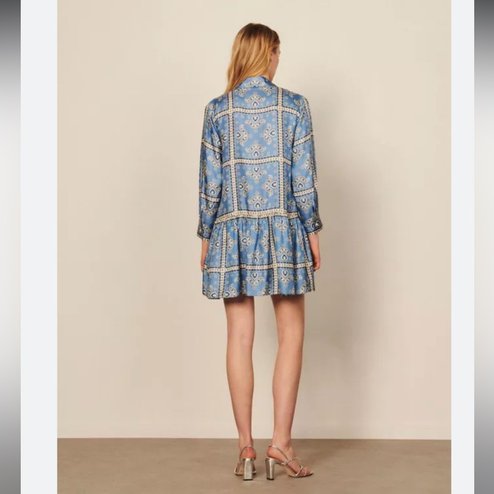 SANDRO Paisley Silk Dress - Picture 3 of 7